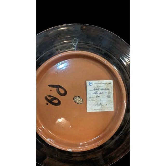 Modern Authors Proof Multiple on Ceramic by Michele Cascella for Antica Bottega Rossicone Milan, 1970s For Sale - Image 3 of 5