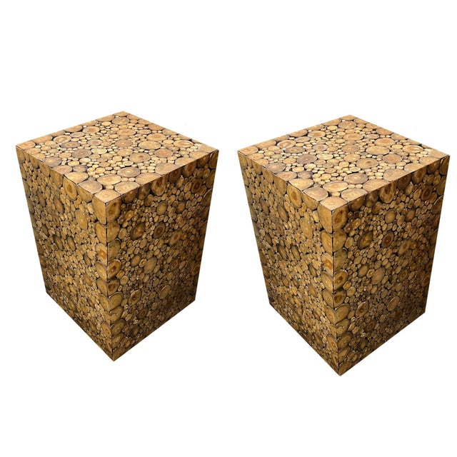 Cube Side Tables a Pair Chairish
