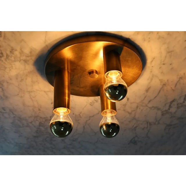 Mid-Century Brass Ceiling Lamp, 1970s For Sale - Image 4 of 7