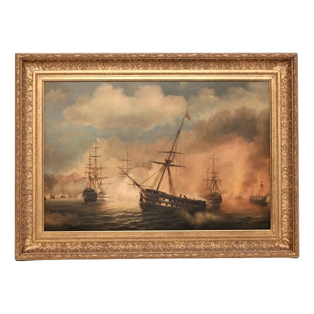 Elliotte, Nautical Scene, Oil Painting, 1950, Framed For Sale