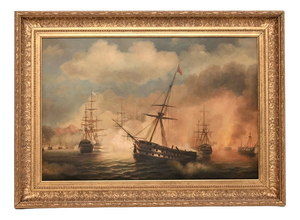Elliotte, Nautical Scene, Oil Painting, 1950, Framed