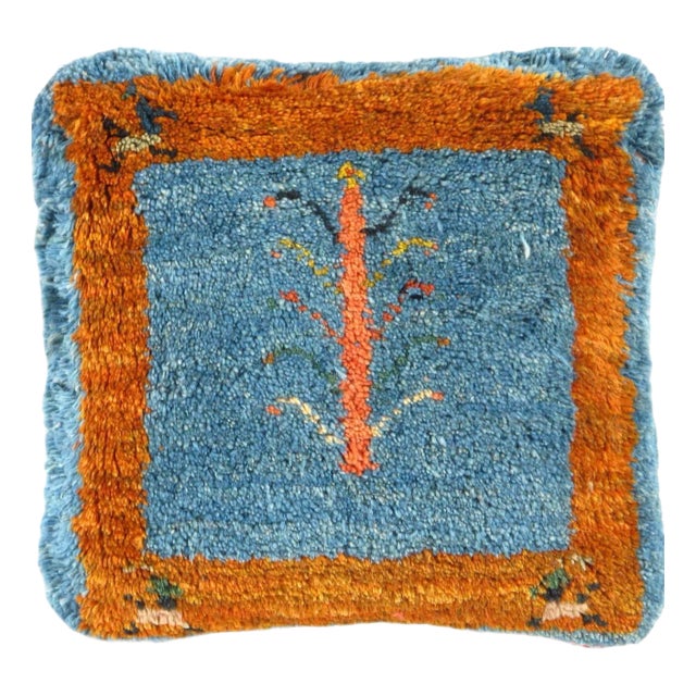 Pasargad DC Fine Hand Knotted Persian Gabbeh Pillow For Sale