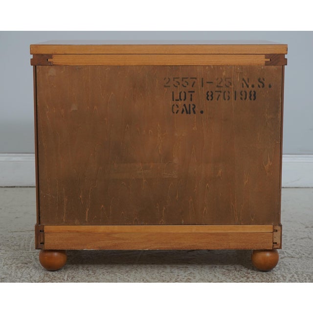 Pair Hickory White 1 Drawer Tiger Maple Inlaid Nightstands For Sale - Image 16 of 18