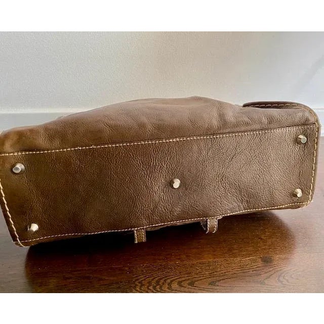 A vintage Chloé Edith top handle satchel, Phoebe Philo 2006 edition, medium brown/taupe leather, zip top closure, silver...