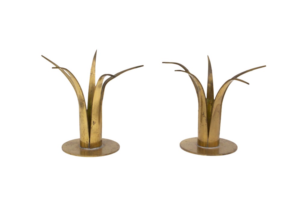 Vintage Scandinavian Candle Holders | Chairish
