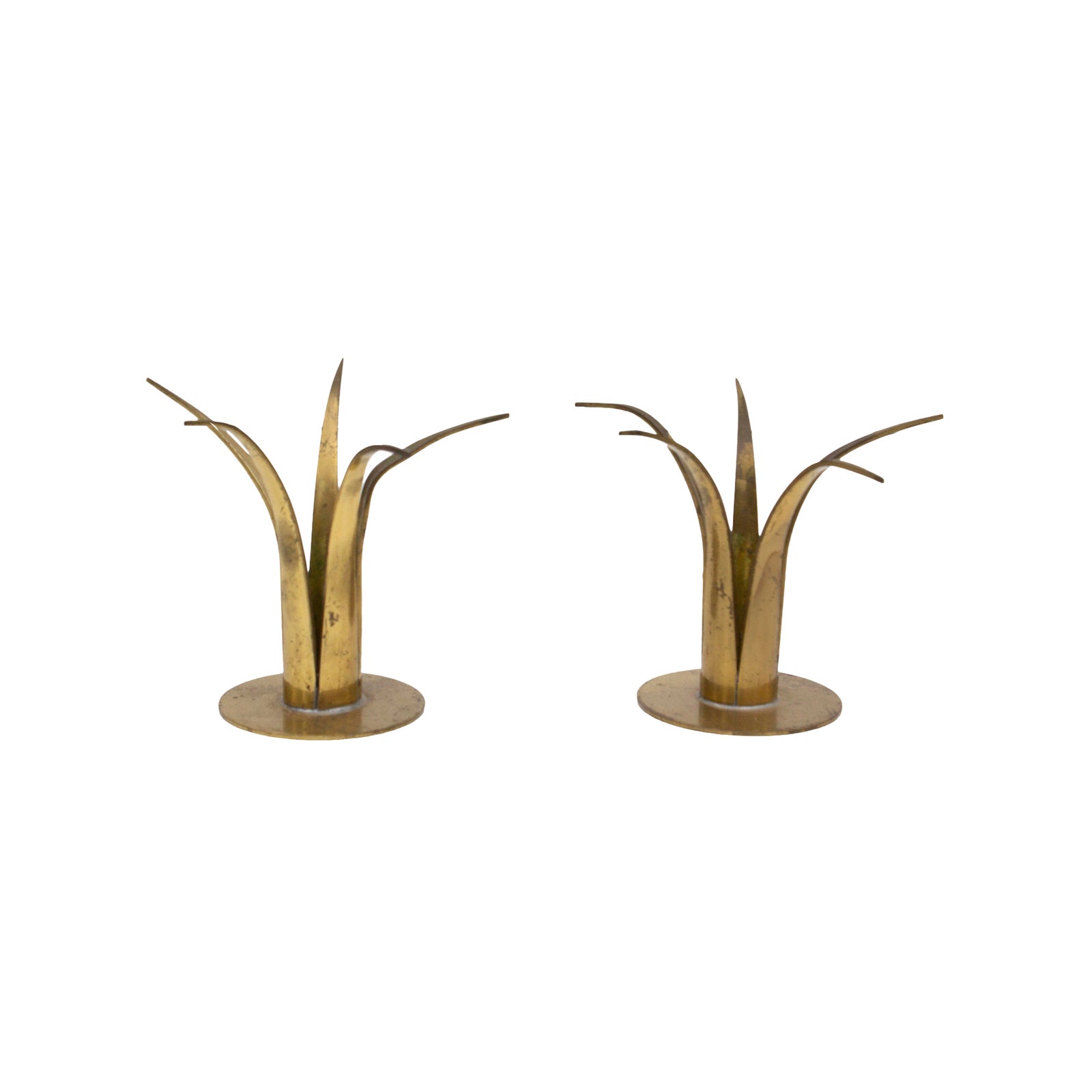 Vintage Ystad Sweden Brass Candle Holder Set Chairish