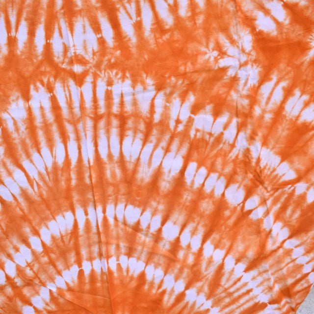 Early 20th Century Early 20th Century Yoruba Tie Dyed Orange Textile Nigeria 63x48 inch For Sale - Image 5 of 7