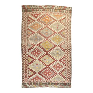 Late 20th Century Tribal Jajim Kilim Turkish Rug For Sale