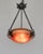 CHARLES SCHNEIDER - le verre Français A wonderful French art deco hanging fixture in wrought iron with a nice Schneider...
