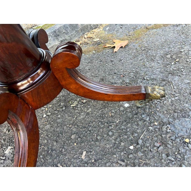 19th Century Antique Regency. Style Mahogany Drop-Leaf Sofa Console Table. For Sale - Image 11 of 12