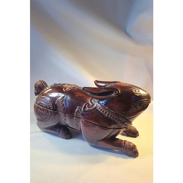 Asian Antique Rosewood Betel Nut Box For Sale - Image 3 of 6