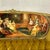 French Tufted Mustard Sofa – Victorian Scene Upholstery, Gold Leaf For Sale In Miami - Image 6 of 8