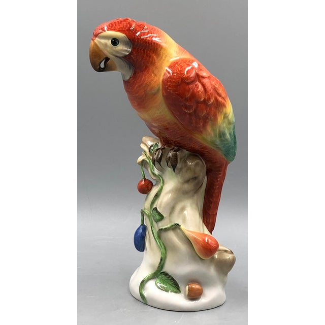 Large Mid-Century Hand-Painted Porcelain Figurine of Parrot / Macaw (Model 5000) by Béla Kelemen for Herend For Sale - Image 13 of 13