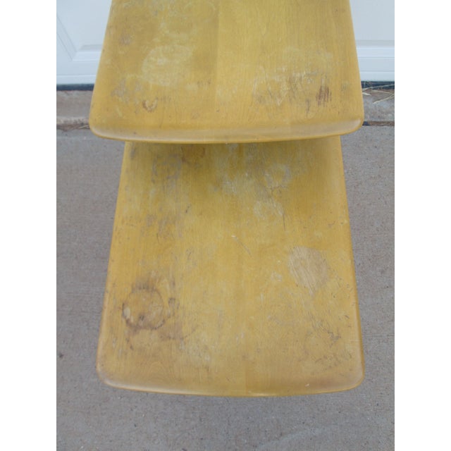 1940s Heywood Wakefield 2 Tier Step Side Table For Sale - Image 11 of 18