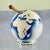 Digoin & Sarreguemines 1930s Amora Mustard World Globe French Cafe Pot & Spoon For Sale - Image 4 of 15