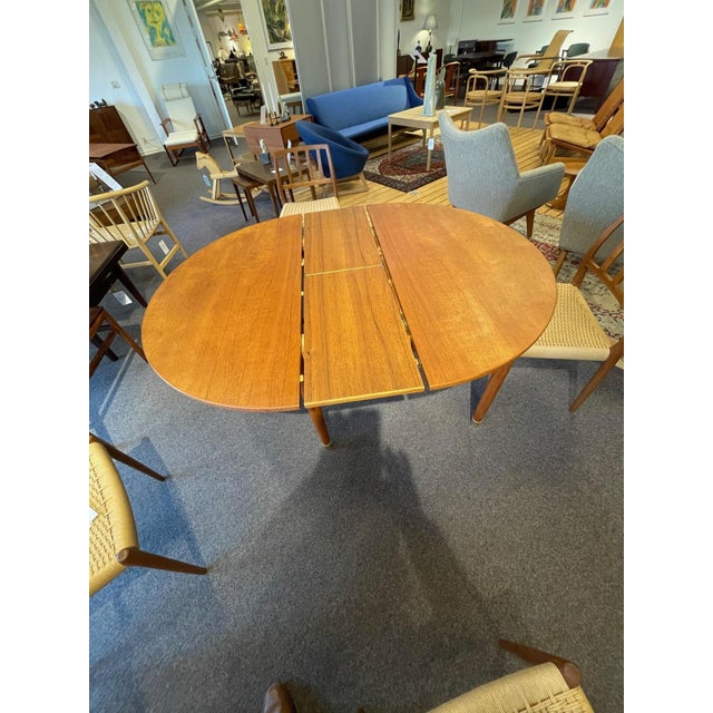 Vintage Danish Teak & Brass Dining Table, 1950s For Sale - Image 10 of 11