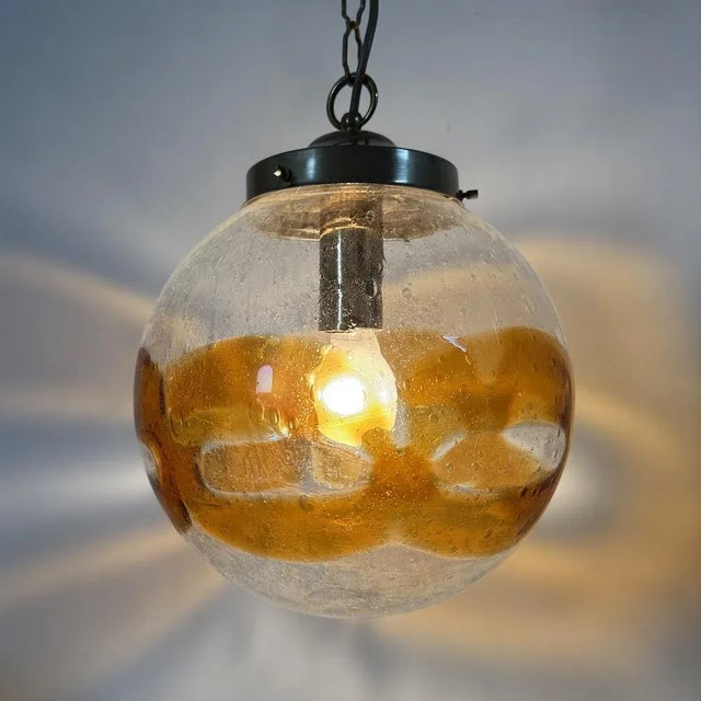 1970s Vintage Italian Murano Glass Hanging Lamp, 1970s For Sale - Image 5 of 18