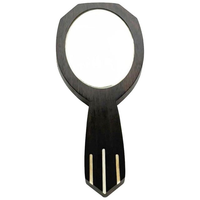 Art Deco Hand Mirror with Bakelite Inlay, France, 1930s For Sale - Image 10 of 10