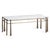 Marble and brass finished iron coffee table that blends sculptural form with refined natural materials for a striking yet...