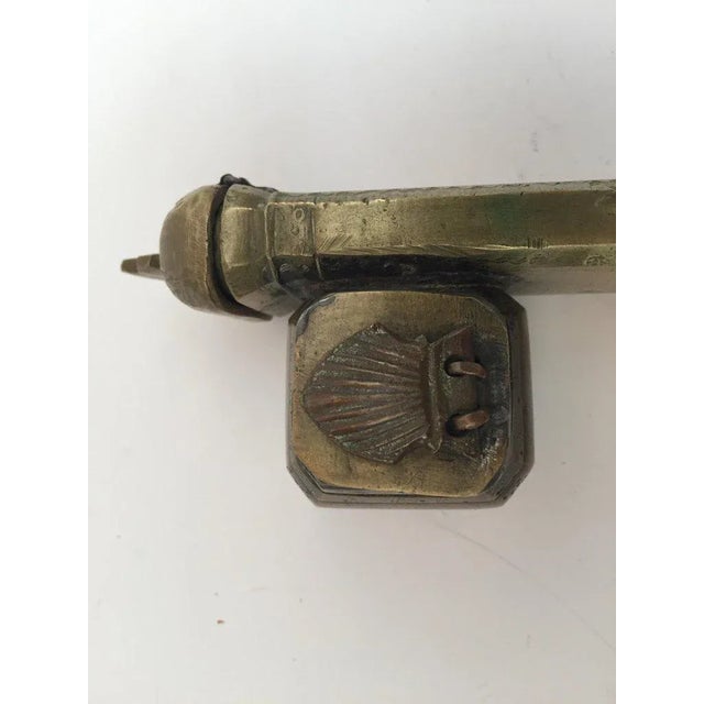 Mediterranean 19th Century Middle Eastern Moorish Brass Inkwell For Sale - Image 3 of 12