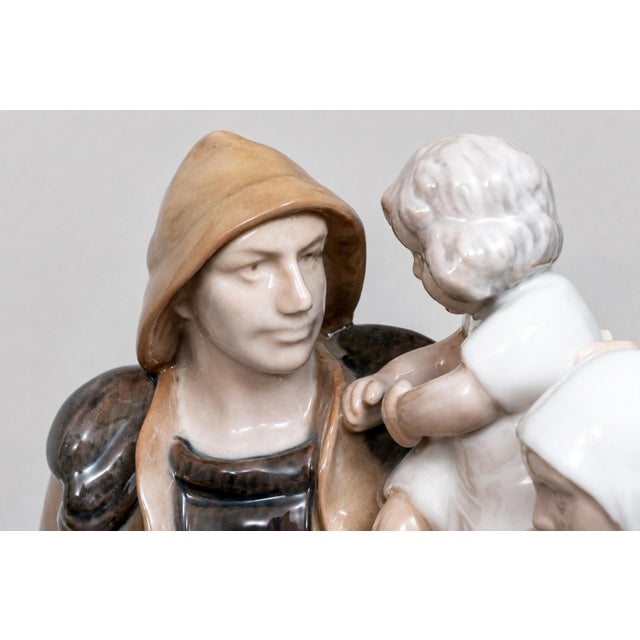 Vintage Bing & Grøndahl “Fisher Family” Porcelain Sculpture by Axel Locher A beautifully modeled Bing & Grøndahl porcelain...