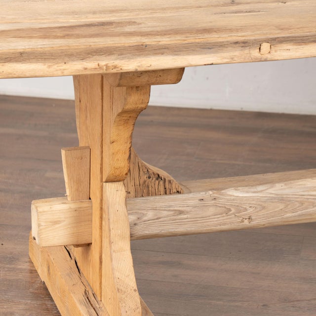 Brown Large Bleached French Oak Dining Table For Sale - Image 8 of 13
