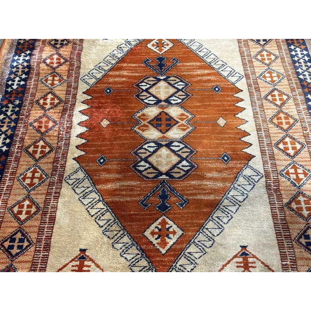 Textile Brown and Beige Handmade Wool Rug For Sale - Image 7 of 15