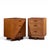 Frank Lloyd Wright for Henredon Taliesin Mid Century Mahogany Nightstands - Pair Each nightstand measures: 21.5 wide x 20...