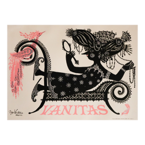 1954 Danish Poster, Vanitas (Pink Version) by Bjorn Wiinblad