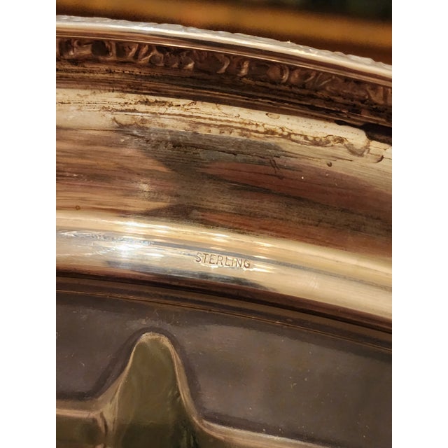 1940s Vintage Glass and Sterling Silver Tray For Sale - Image 5 of 6