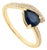 Luxury 1.12ct Blue Sapphire & Diamond Statement Ring Size 5.5 in 14k Gold For Sale