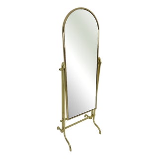 Vintage Italian Adjustable Floor Mirror, 1980s For Sale