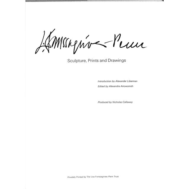 [92] pp. Privately Printed by the Lisa Fonssagrives-Penn Trust 1994 12 1/2" x 9 1/2" An illustrated look at the works of...