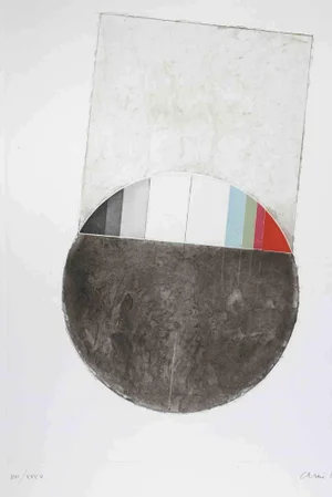 Eugenio Carmi, Abstract Composition, Original Etching, 1987