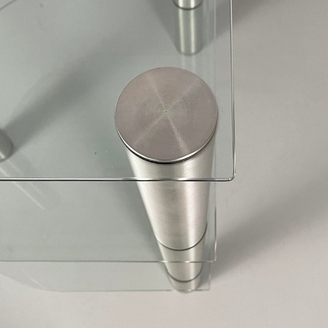 Japan modern record player or stereo coffe table by Rotel Project, 1994 Coffee table with three semicircular glass tops....