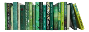 Decorative Books - Fern Dust Jacket Books - Green Books By The Foot