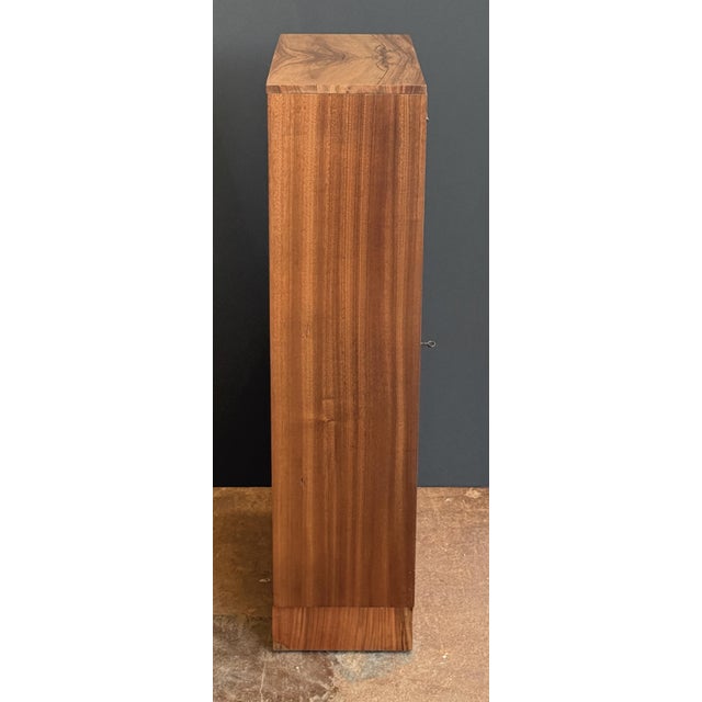Art Deco Bookcase or Display Cabinet of Burr Walnut With Paneled Glass Door For Sale - Image 12 of 13
