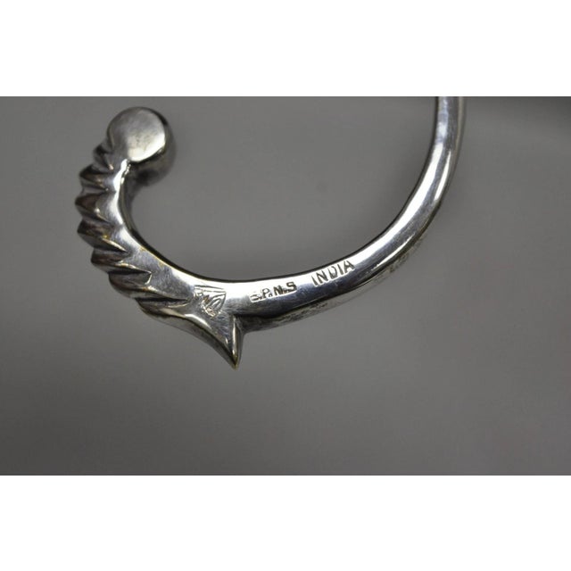 Vintage Victorian Style Silver Plated Footed Gravy Sauce Boat With Handle For Sale - Image 13 of 14