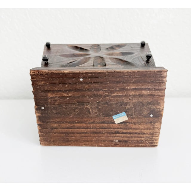 1970s Spanish Revival Wood Catchall Box For Sale - Image 11 of 11