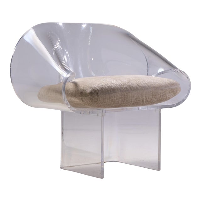Robert Van Horn Mid Century Lucite Ribbon Chair For Sale
