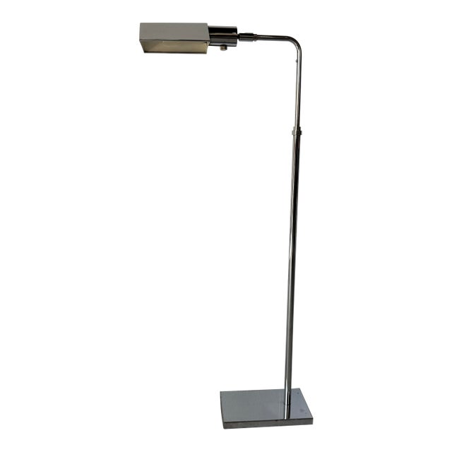 Mid-Century Modern Koch & Lowy Adjustable Chrome Floor Lamp For Sale