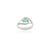 Metal Square Cut Emerald Ring Embellished With Diamond Size 6.5 For Sale - Image 7 of 12
