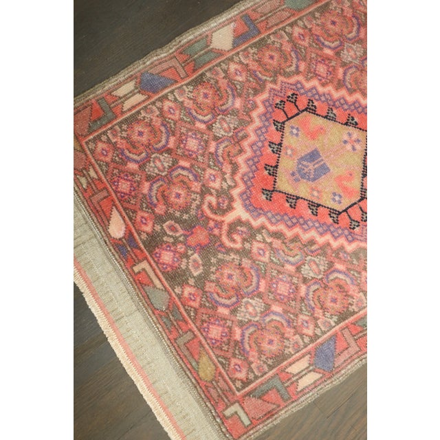 Textile Pair of Pink Vintage Mini 20th Century Rugs For Sale - Image 7 of 8