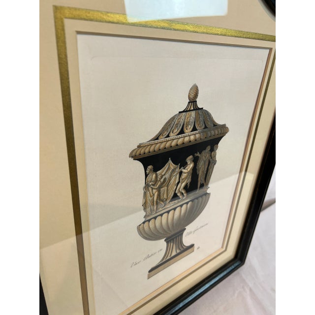 1990s "Vaso Antico Villa Giustiniani" Italian Hand Etched Engraving, Framed For Sale - Image 4 of 13