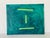 Abstract modern mixed media- acrylic with oil paint on cardboard- Abstract in Phtalo Greens by Elia.