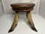 Antique Taxidermy Deer Hoof & Mahogany Stool for your consideration. The stool measures approx. 8 1/4 inches tall. Top...