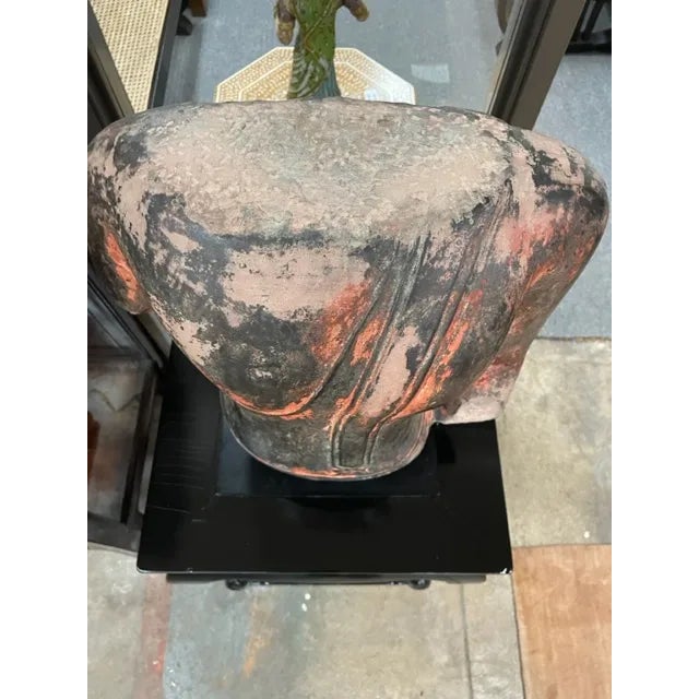 Antique Sandstone Buddha Torso Sculpture For Sale In Los Angeles - Image 6 of 7