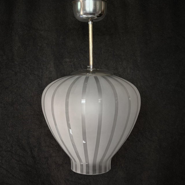 A striking swedish modern onion-shaped pendant lamp, probably designed by harald notini for the renowned swedish...