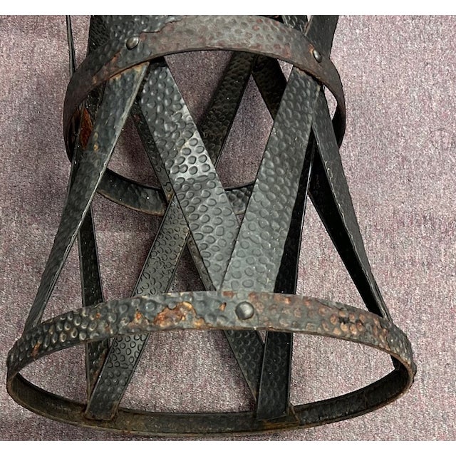 Metal Mid Century Designer Sarreid Handmade Metal Drum Side Table, Plant Stand For Sale - Image 7 of 7