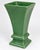 1970s Vintage Haeger Usa Green Square Flared Pedestal Pottery Vase Planter For Sale - Image 5 of 5
